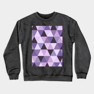 Purple Geometric Pattern Crewneck Sweatshirt